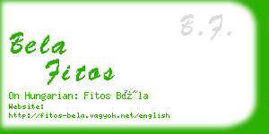 bela fitos business card